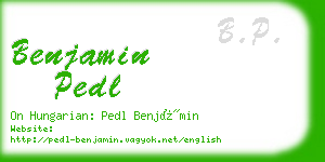 benjamin pedl business card